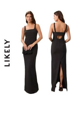LIKELY Merra Gown Black Maxi Dress size 8 formal dress long elegant dress prom